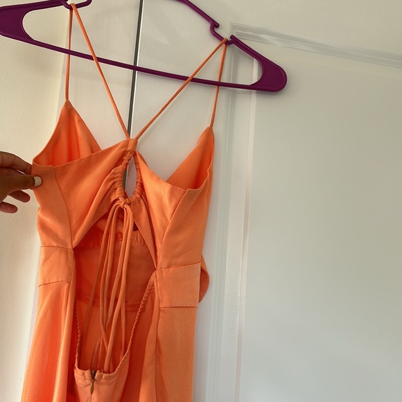 Orange summer formal dress - Picture 4 of 5